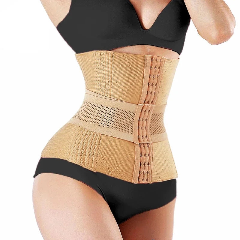 AfruliA XXXS Waist Trainer Corset Binders Wrap Slimming Sheath Belt Flat Belly Band Body Shaper Fajas Colombian Girdle Shapewear