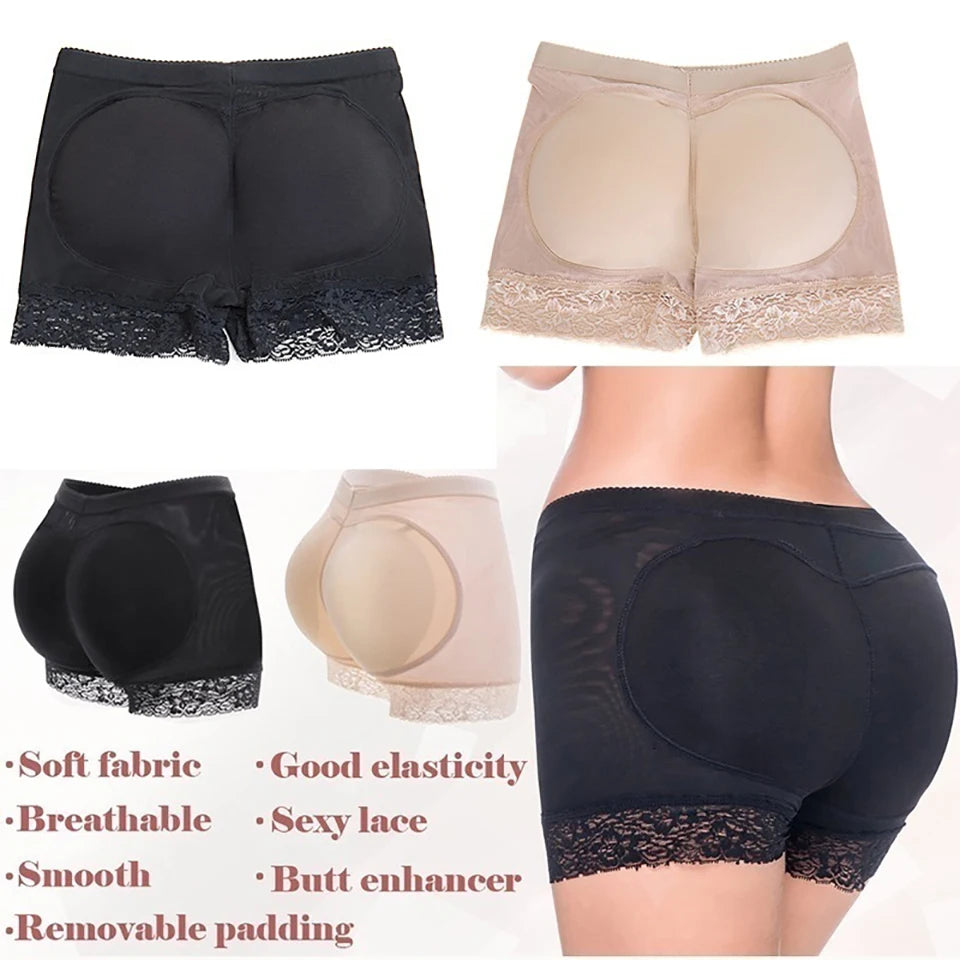 Women's Underwear Fake Buttock Body Shaper Padded Seamless Panties Panty Sexys Hip Enhancer High Waist Tummy Control Short