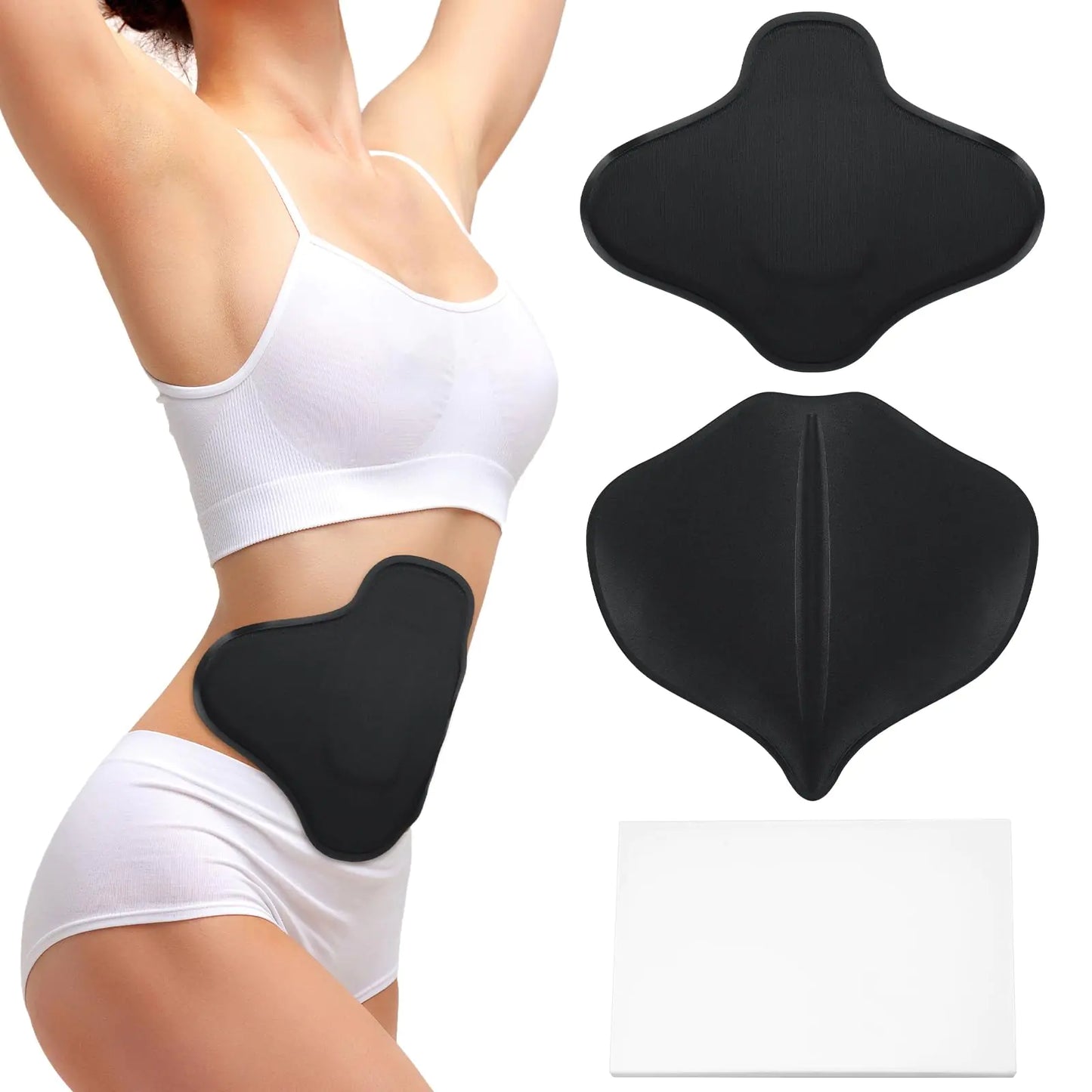 TrelaCo 3 Pcs Lipo Foam Board Set BBL Lumbar Molder AB Board Compression Abdominal Board Back Tummy Tuck Board Lumbar Supports (BlackWhite)