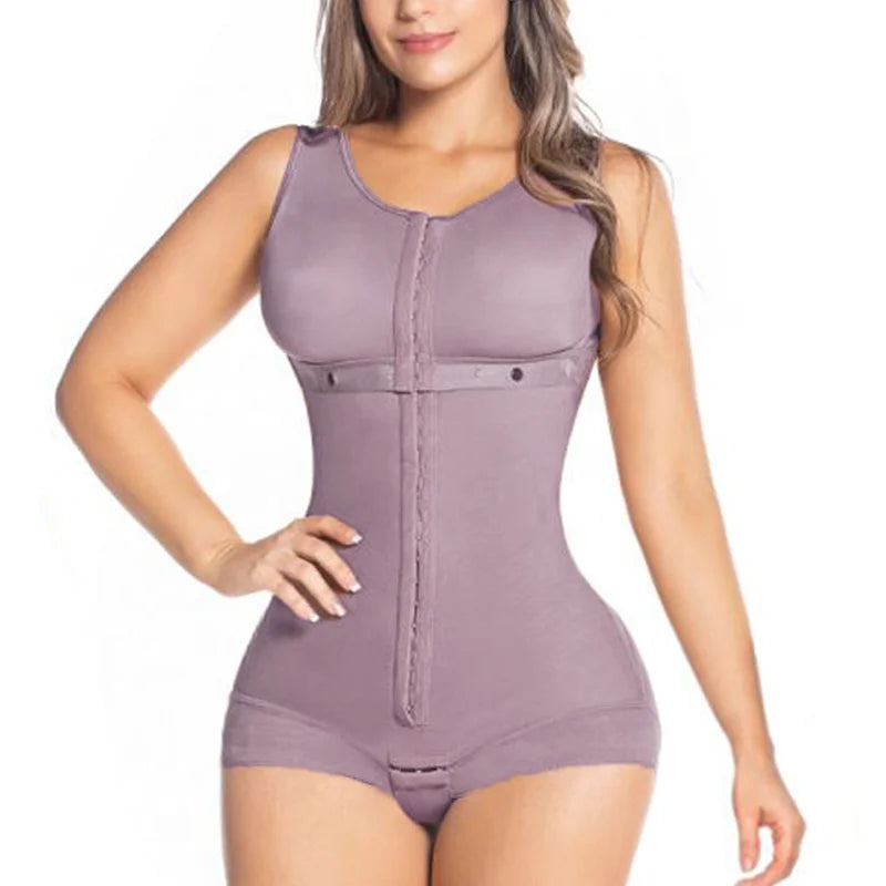 Double Abdominal Reinforcement Continuous Three-Row Fastening Corset Minceur Legging Sudation Femme