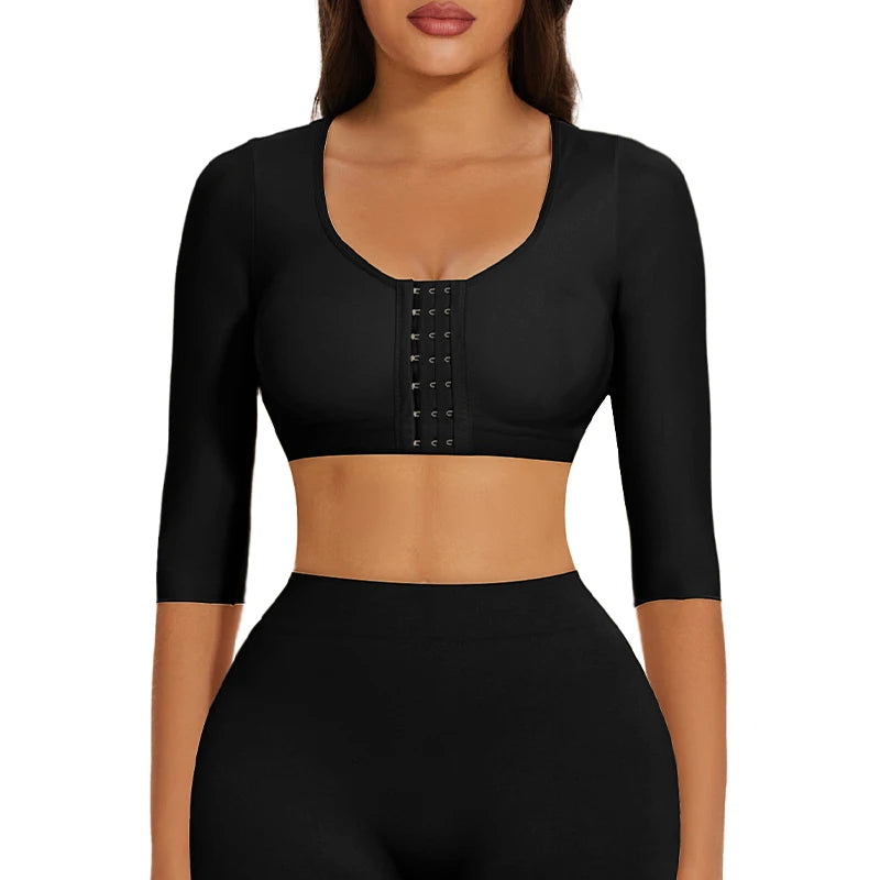 Shaper Tops for Women Flabby Arms Compression Post Surgery Front Closure Bra Cropped Tank Top Shapewear Back Support Body Shaper