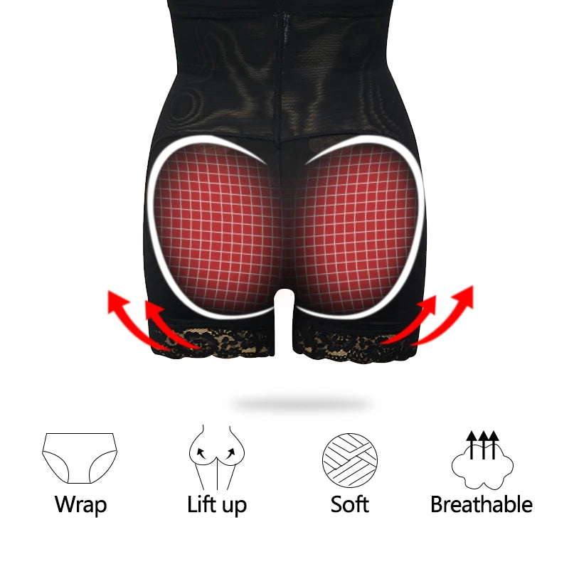 High Waisted Shaper Waist Trainer Butt Lifter with Padded Control Panties Slimming Underwear Tummy Shapers Corset Shapewear