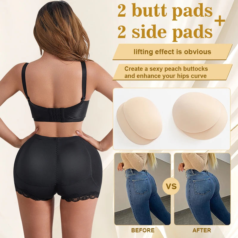 Women Butt Lifter Panty Fake Buttock Body Shaper Padded Underwear Lady Sexys Lift Bum High Waist Tummy Control Hip Panties