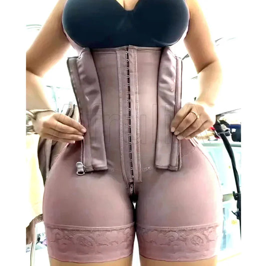 AfruliA Fajas Colombian Reductoras Girdle Body Shaper Slimming Sheath Flat Belly Band Shapewear Bodysuits Postpartum Belt Corset