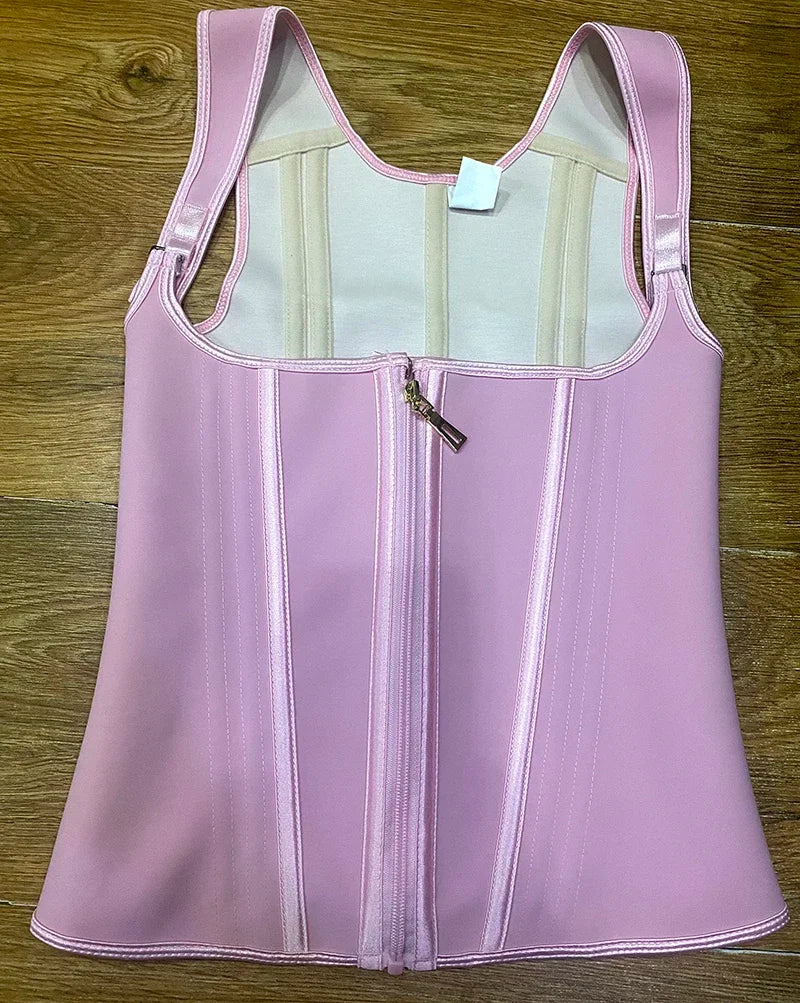 AfruliA Fajas Colombianas Girdles Double Compression Vest Waist Trainer Corset with Zipper Hook Flat Belly Slimming Body Shapers