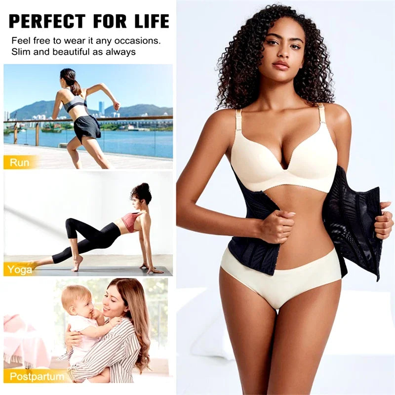 AfruliA XXXS Waist Trainer Corset Binders Wrap Slimming Sheath Belt Flat Belly Band Body Shaper Fajas Colombian Girdle Shapewear