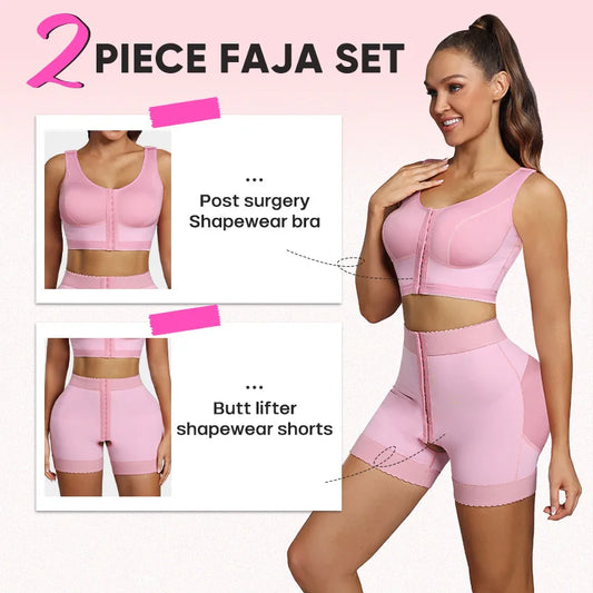 2Pack Shapewear for Post Surgery Recovery Tummy Lifter Butt Lift Bodysuits Open Crotch Shaping for post liposuction Surgrey use