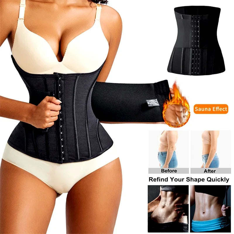 AfruliA XXXS Waist Trainer Corset Binders Wrap Slimming Sheath Belt Flat Belly Band Body Shaper Fajas Colombian Girdle Shapewear