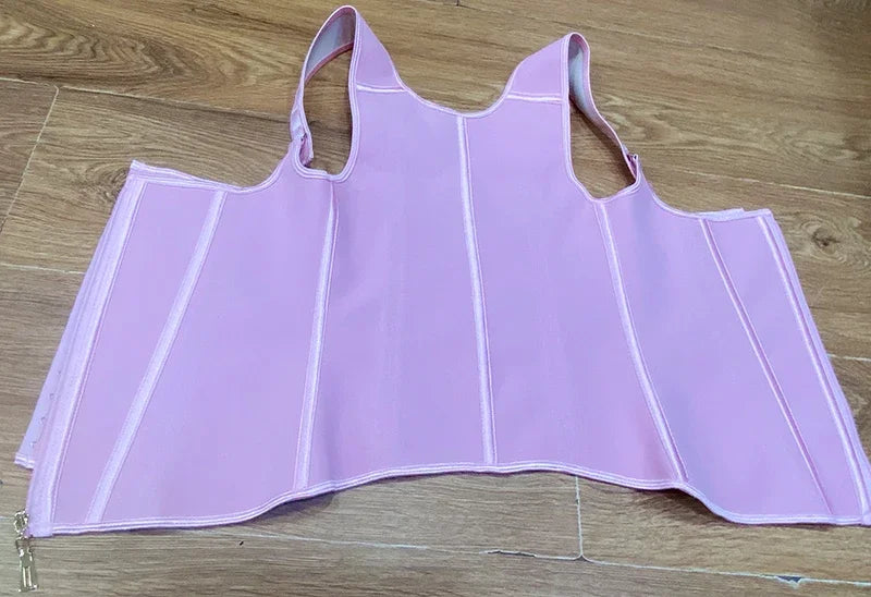 AfruliA Fajas Colombianas Girdles Double Compression Vest Waist Trainer Corset with Zipper Hook Flat Belly Slimming Body Shapers