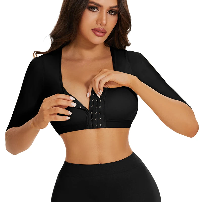 Shaper Tops for Women Flabby Arms Compression Post Surgery Front Closure Bra Cropped Tank Top Shapewear Back Support Body Shaper