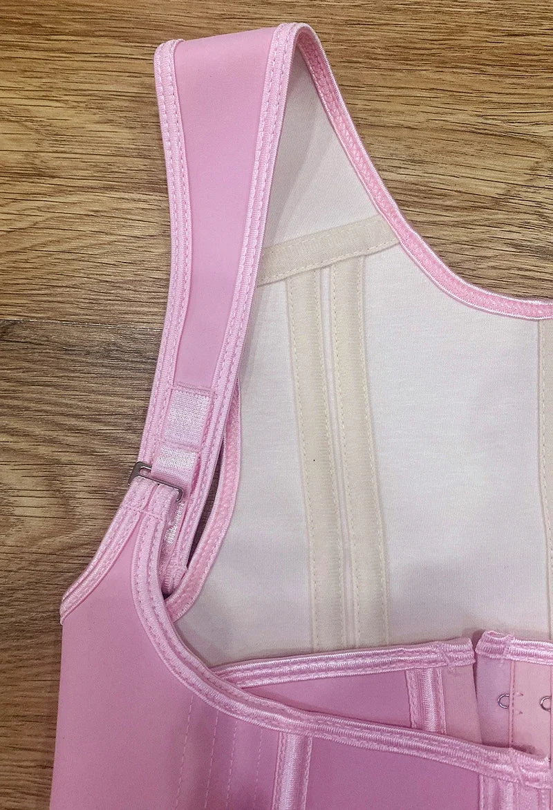 AfruliA Fajas Colombianas Girdles Double Compression Vest Waist Trainer Corset with Zipper Hook Flat Belly Slimming Body Shapers