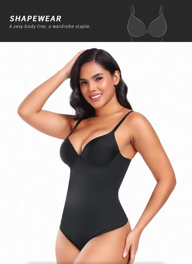 2025 New Design! Seamless Butt Lifting Bodysuit – No Bra Need T-Back Shapewear with Tummy Control