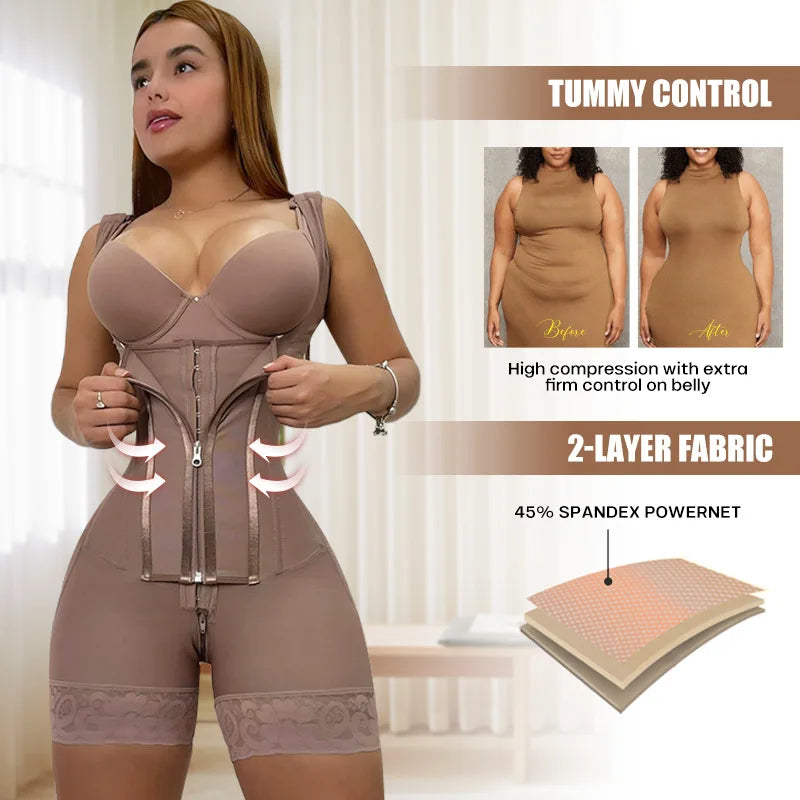 AfruliA Fajas Colombian Reductoras Girdle Body Shaper Slimming Sheath Flat Belly Band Shapewear Bodysuits Postpartum Belt Corset