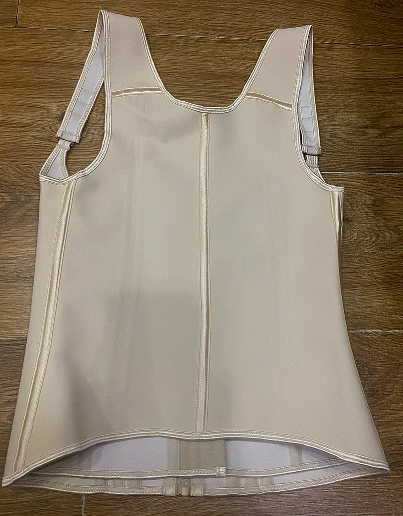 AfruliA Fajas Colombianas Girdles Double Compression Vest Waist Trainer Corset with Zipper Hook Flat Belly Slimming Body Shapers