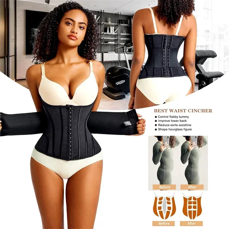 AfruliA XXXS Waist Trainer Corset Binders Wrap Slimming Sheath Belt Flat Belly Band Body Shaper Fajas Colombian Girdle Shapewear