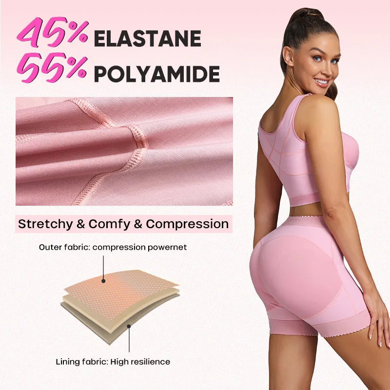 2Pack Shapewear for Post Surgery Recovery Tummy Lifter Butt Lift Bodysuits Open Crotch Shaping for post liposuction Surgrey use