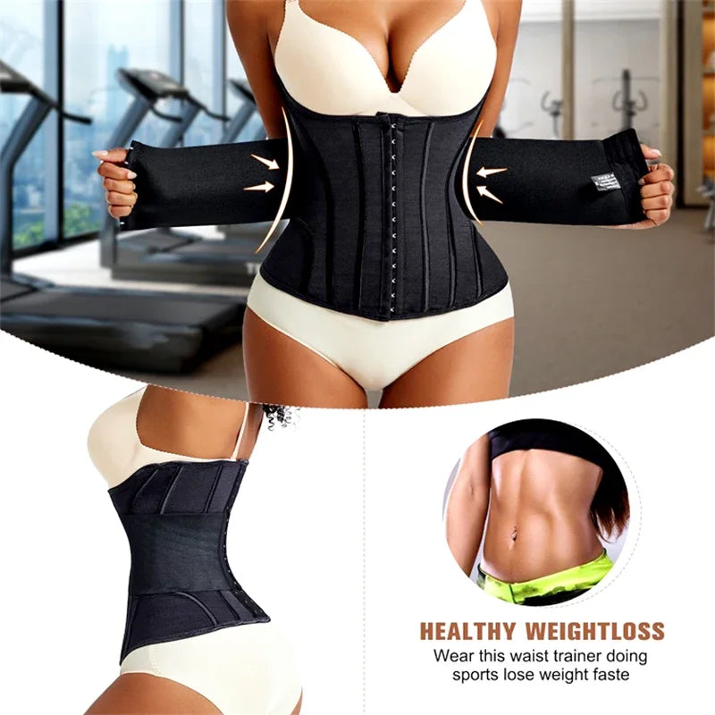 AfruliA XXXS Waist Trainer Corset Binders Wrap Slimming Sheath Belt Flat Belly Band Body Shaper Fajas Colombian Girdle Shapewear