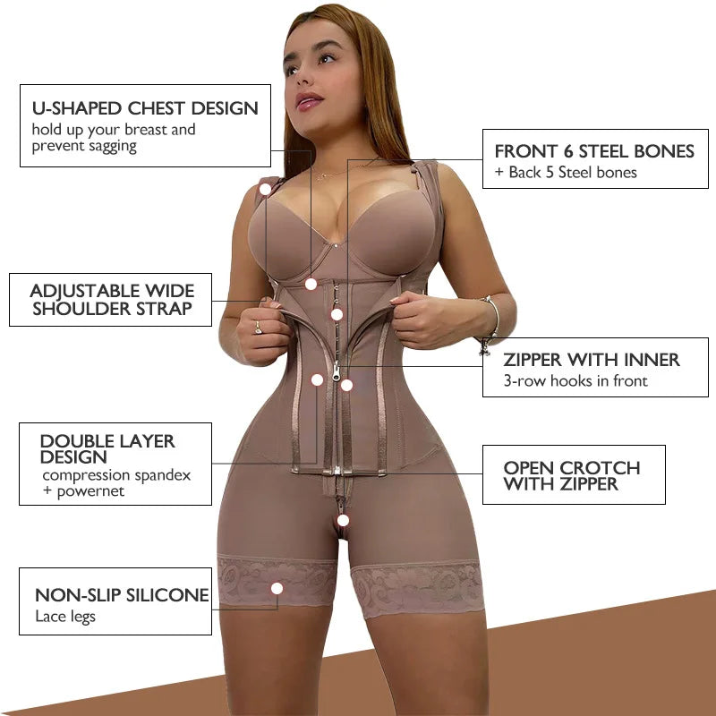 AfruliA Fajas Colombian Reductoras Girdle Body Shaper Slimming Sheath Flat Belly Band Shapewear Bodysuits Postpartum Belt Corset