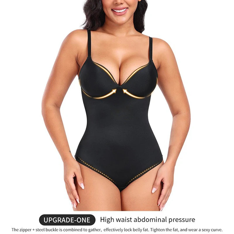 2025 New Design! Seamless Butt Lifting Bodysuit – No Bra Need T-Back Shapewear with Tummy Control