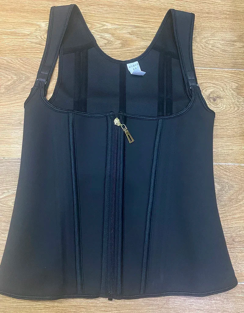 AfruliA Fajas Colombianas Girdles Double Compression Vest Waist Trainer Corset with Zipper Hook Flat Belly Slimming Body Shapers