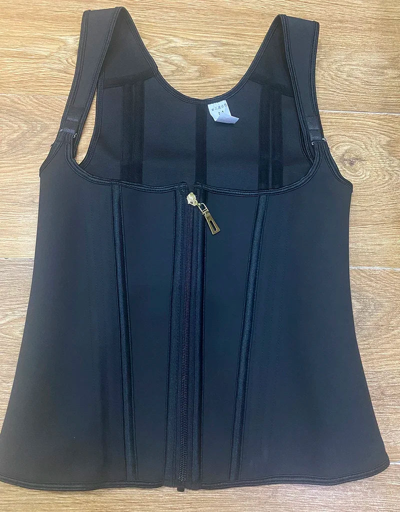 AfruliA Fajas Colombianas Girdles Double Compression Vest Waist Trainer Corset with Zipper Hook Flat Belly Slimming Body Shapers