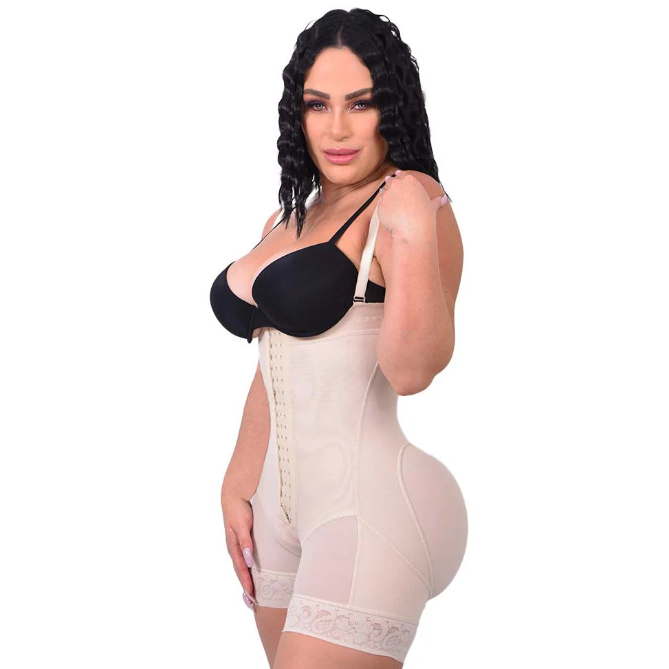 Faja Colombianas Shapewear for Women Tummy Control Body Shaper Butt Lifter Thigh Slimming Plus Size with Zipper Crotch Underwear
