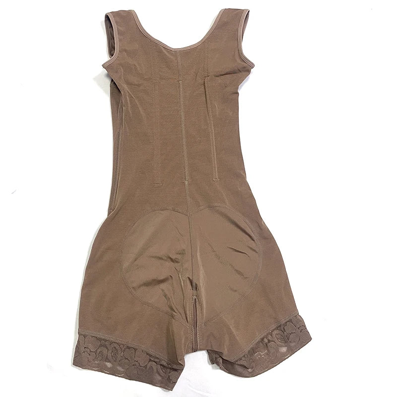 Colombian Fajas Shapewear Bodysuit Body Shaper Women 9-bone High Compression Girdles Double Tummy Control Full Body Open Crotch