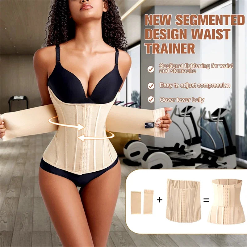 AfruliA XXXS Waist Trainer Corset Binders Wrap Slimming Sheath Belt Flat Belly Band Body Shaper Fajas Colombian Girdle Shapewear