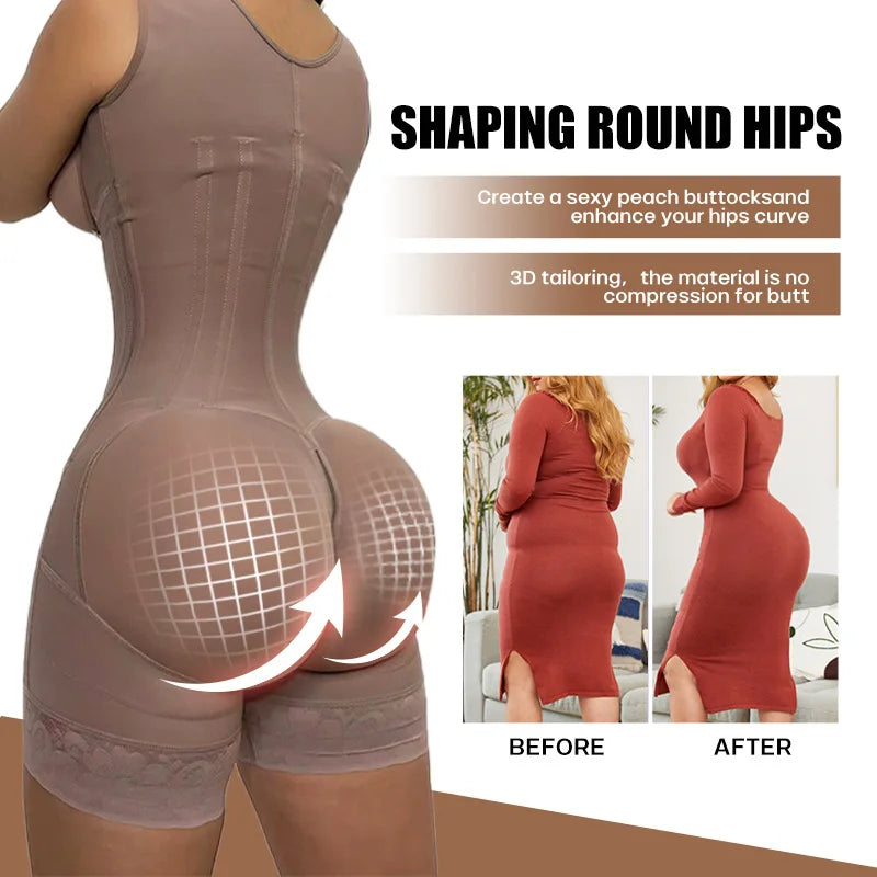 AfruliA Fajas Colombian Reductoras Girdle Body Shaper Slimming Sheath Flat Belly Band Shapewear Bodysuits Postpartum Belt Corset