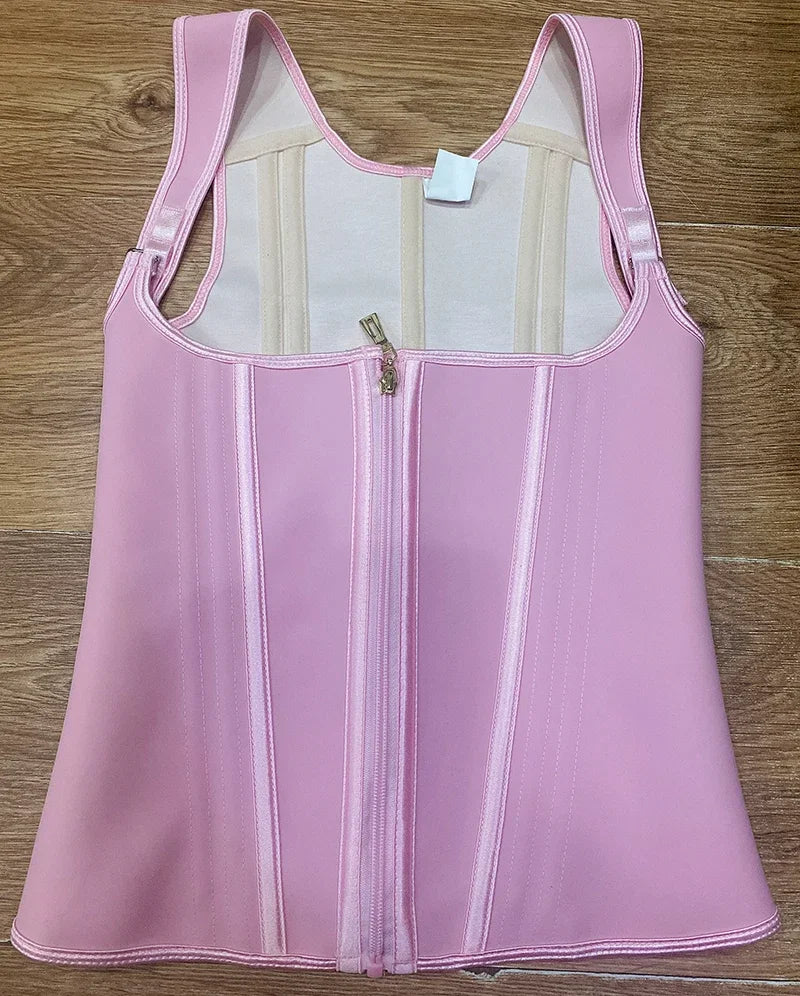 AfruliA Fajas Colombianas Girdles Double Compression Vest Waist Trainer Corset with Zipper Hook Flat Belly Slimming Body Shapers