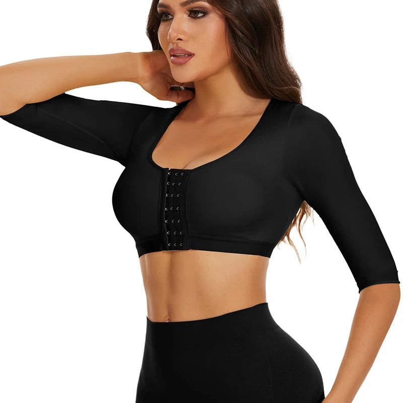Shaper Tops for Women Flabby Arms Compression Post Surgery Front Closure Bra Cropped Tank Top Shapewear Back Support Body Shaper