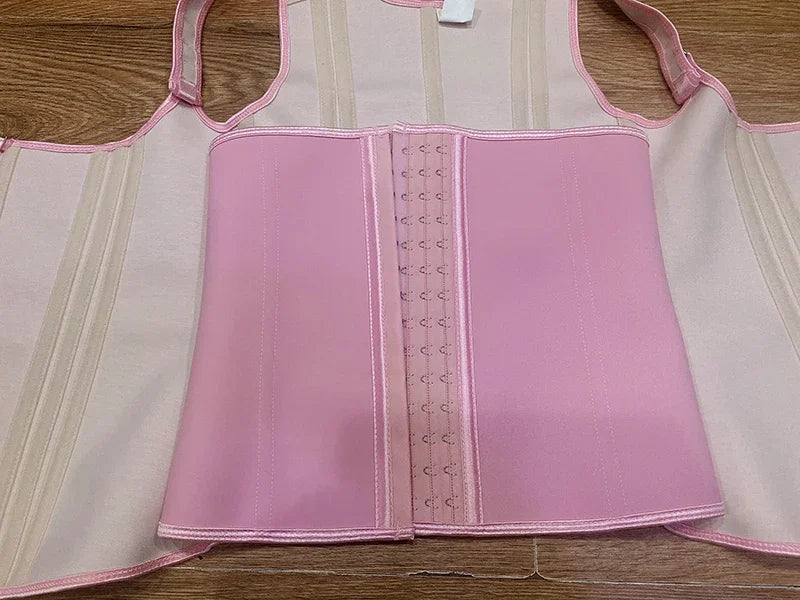 AfruliA Fajas Colombianas Girdles Double Compression Vest Waist Trainer Corset with Zipper Hook Flat Belly Slimming Body Shapers