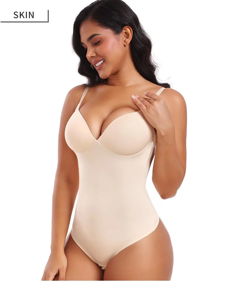 2025 New Design! Seamless Butt Lifting Bodysuit – No Bra Need T-Back Shapewear with Tummy Control