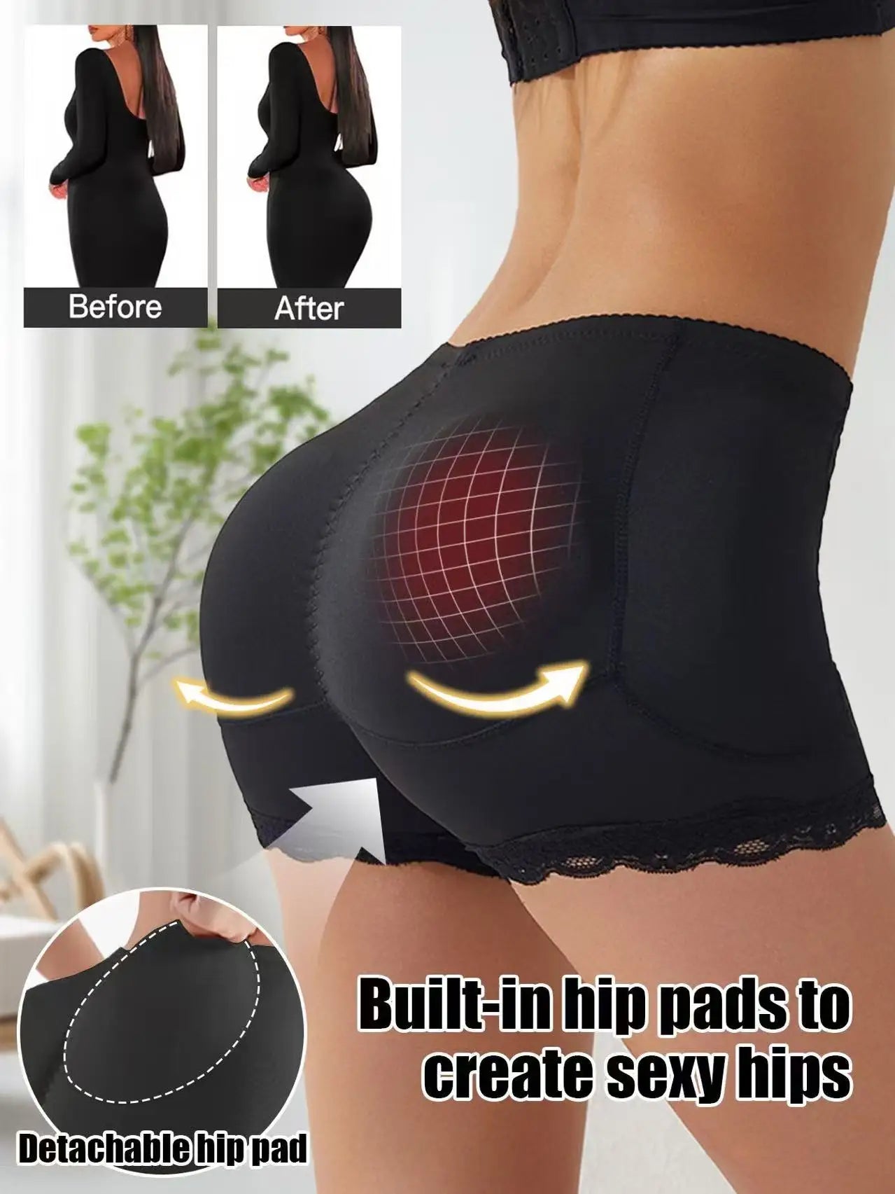 Women Butt Lifter Panty Fake Buttock Body Shaper Padded Underwear Lady Sexys Lift Bum High Waist Tummy Control Hip Panties