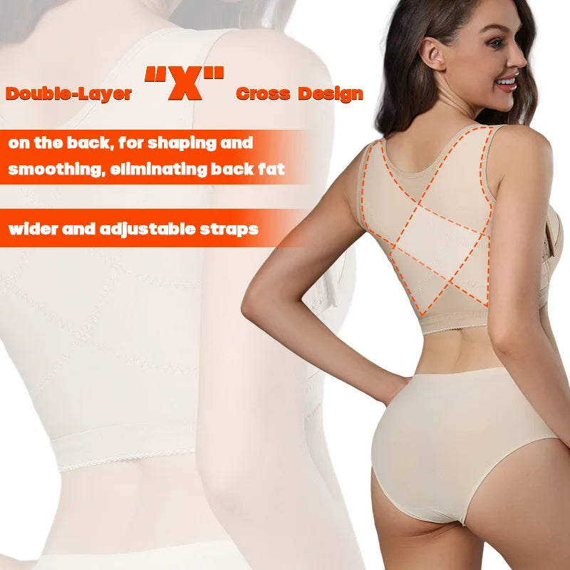 Women`s Shapewear Bra for 0-14Days Post Surgrey stage Adjustable Recovery Bra Breast Lifter and Post-op recovery Faja