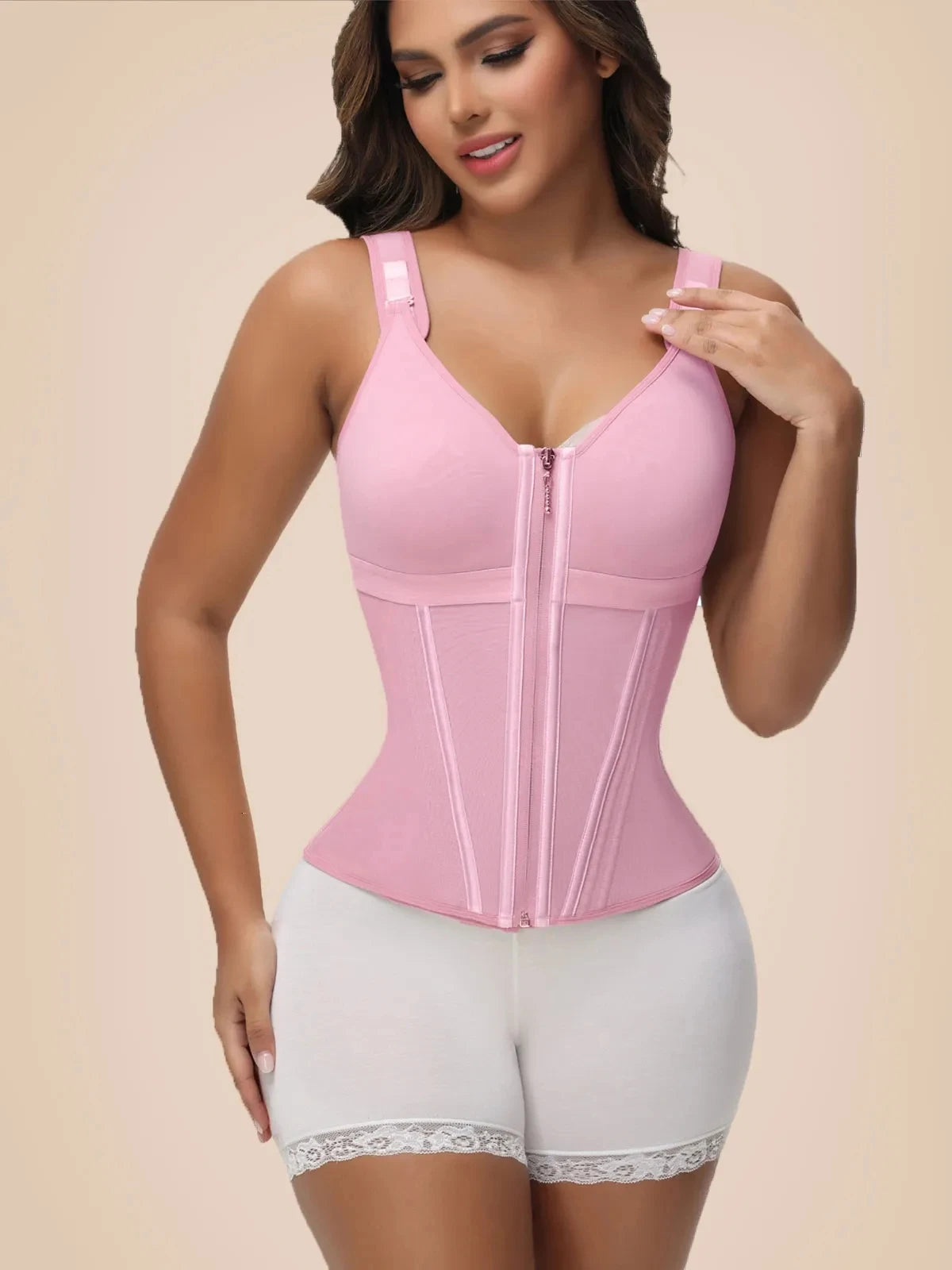 Waist Trainer Corset for Women Tummy Control Sport Workout Body Shaper Vest Steel Boned Overbust Bustier Top