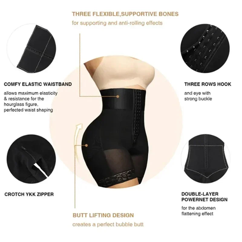 AfruliA XXS Waist Trainer Slimming Sheath Corset Body Shaper BBL Control Panties Fajas Colombianas Girdles Butt Lifter Shapewear