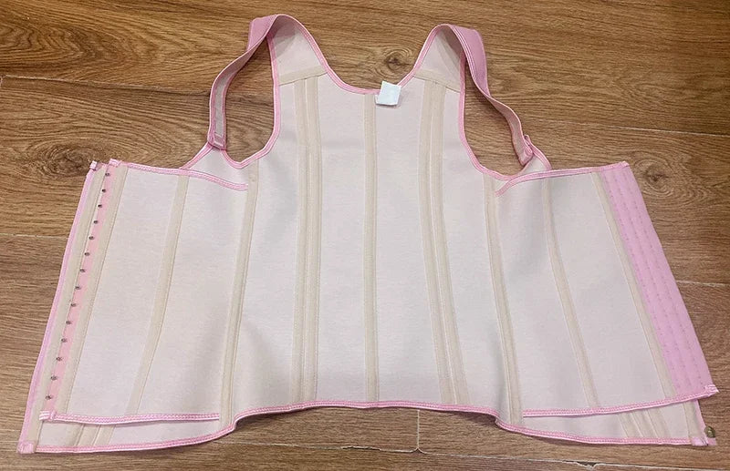 AfruliA Fajas Colombianas Girdles Double Compression Vest Waist Trainer Corset with Zipper Hook Flat Belly Slimming Body Shapers