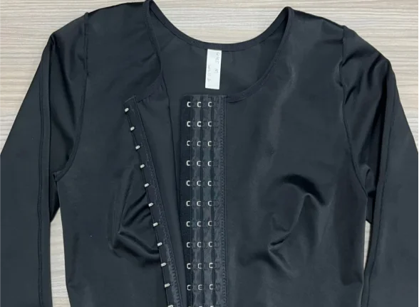 Women Firm Shaping Bra Post Op Surgery Long Sleeves Arm Slimming Posture Corrective Shapewear Gather Breast Underwear Tops Faja