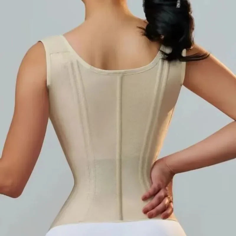 AfruliA Fajas Colombianas Girdles Double Compression Vest Waist Trainer Corset with Zipper Hook Flat Belly Slimming Body Shapers