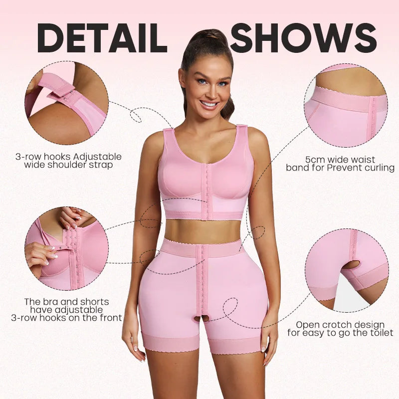 2Pack Shapewear for Post Surgery Recovery Tummy Lifter Butt Lift Bodysuits Open Crotch Shaping for post liposuction Surgrey use