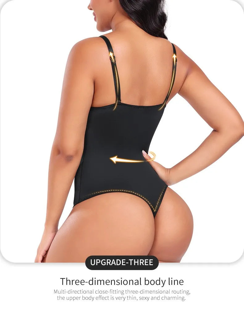 2025 New Design! Seamless Butt Lifting Bodysuit – No Bra Need T-Back Shapewear with Tummy Control