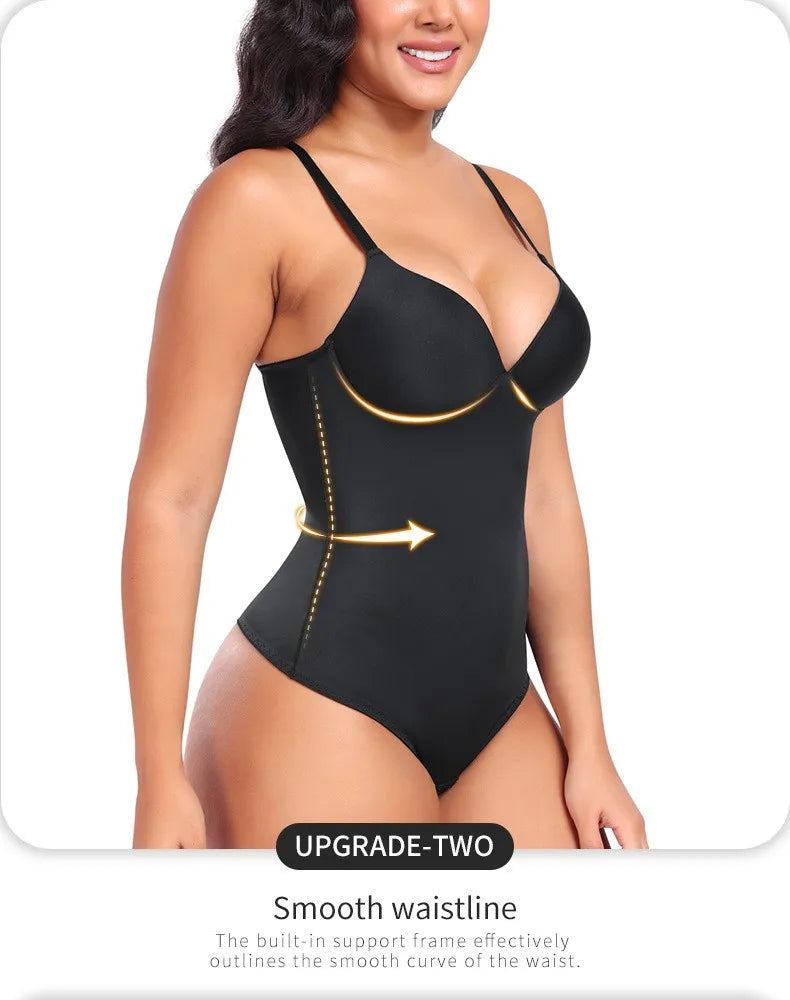 2025 New Design! Seamless Butt Lifting Bodysuit – No Bra Need T-Back Shapewear with Tummy Control