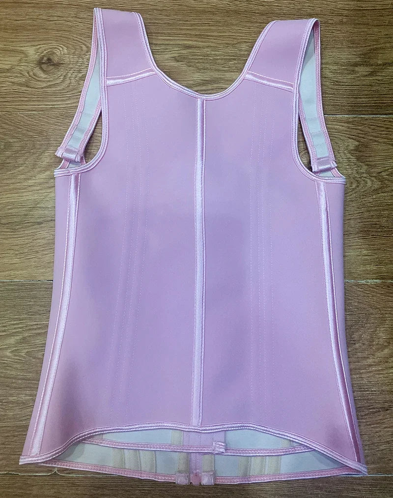 AfruliA Fajas Colombianas Girdles Double Compression Vest Waist Trainer Corset with Zipper Hook Flat Belly Slimming Body Shapers